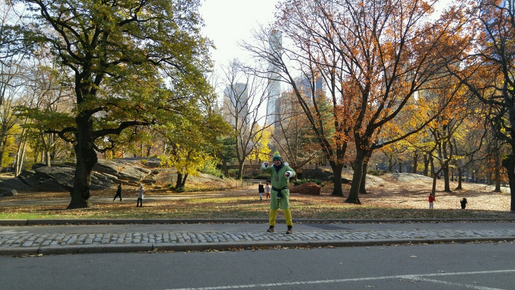 Buddy the Elf Central Park snowball fight Bridge Elf movie